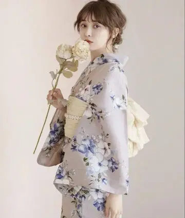Dita 유카타 ecru pink flower 2025 유카타 5종 세트