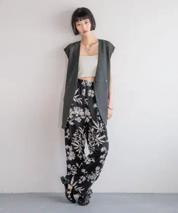로리즈팜 린넨 라이크 메쉬 베스트