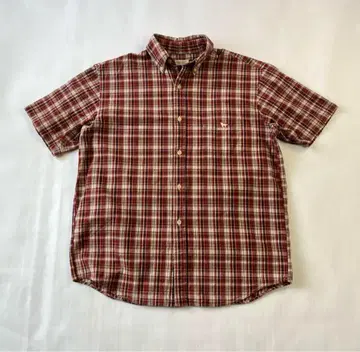 vintage 반팔 셔츠 체크 짧은 길이 박스 cityboy