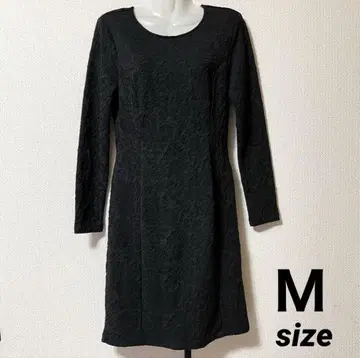H&M 예쁜 긴팔 원피스 꽃무늬 블랙 검정 원피스 M