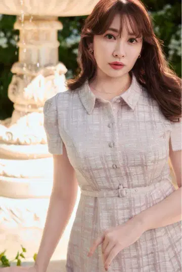 Herlipto Annecy Belted Dress 핑크 S