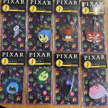 PIXAR 해피 복권 인사이드 헤드 러버 참 J상 8종 세트