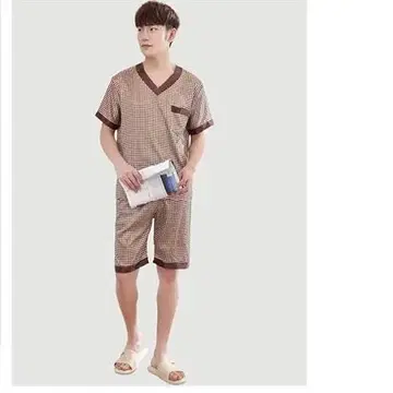 [NANJUN] 파자마 남성용 반팔 숏팬츠 상하의 세트 봄/여름/가을용
