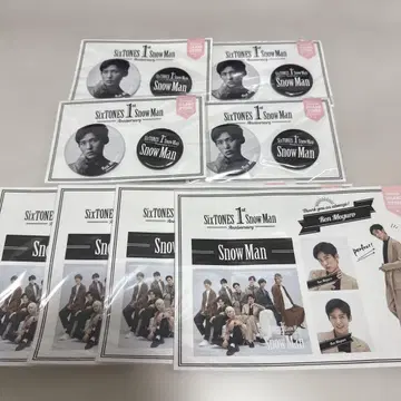 SnowMan 1주년 스티커, 캔 배치 세트
