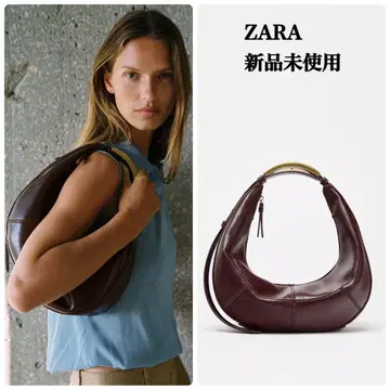 완판템 ZARA 메탈 핸들 오벌 백 택 포함 새상품 브라운