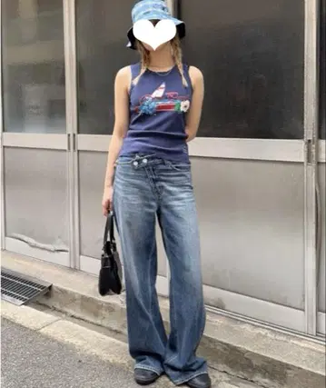 MOUSSY* 마우지 OP GRAPHIC 탱크탑