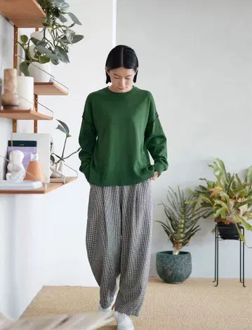 미사용 새상품 써니클라우드 체크 아저씨 팬츠 3L