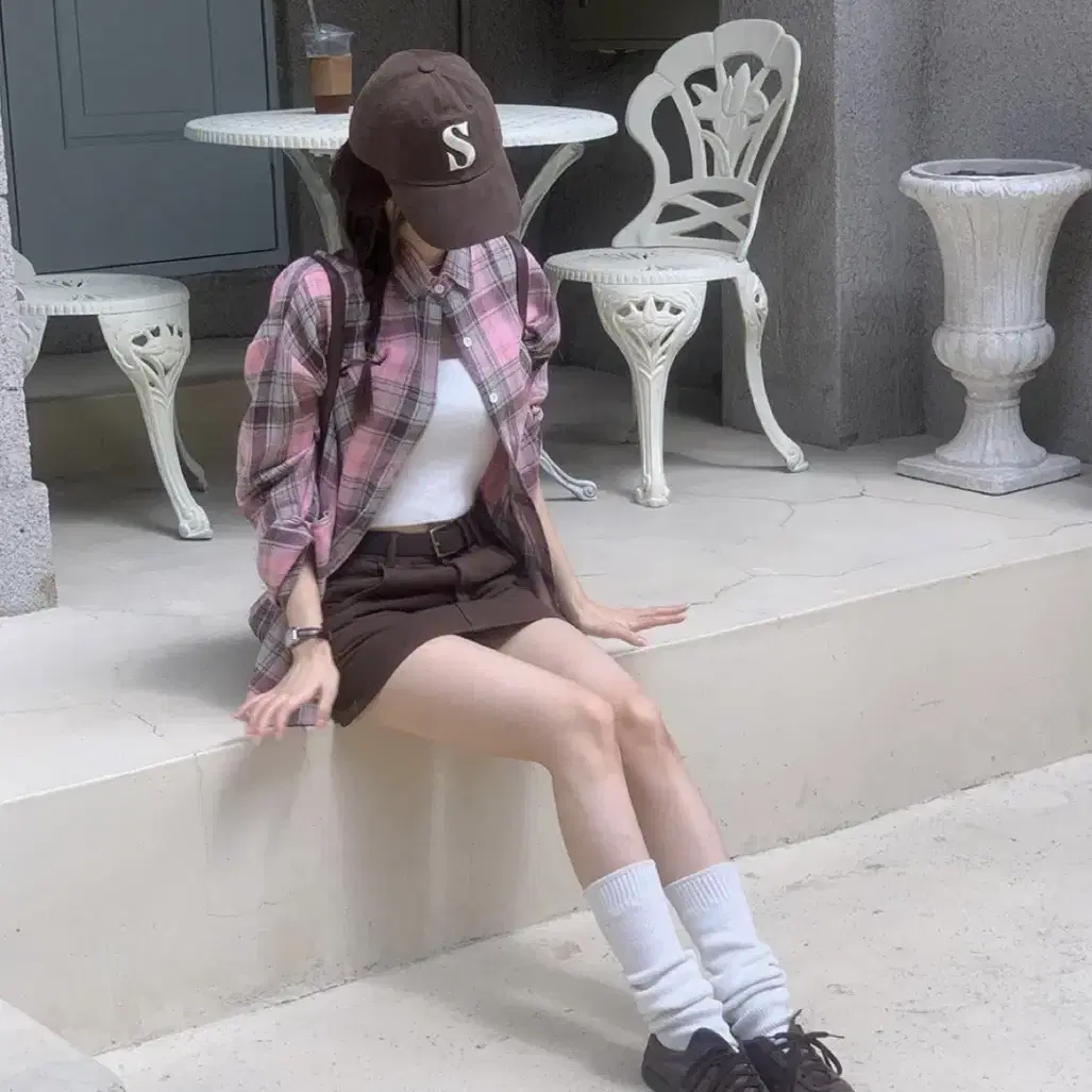 【MODIMOOD】WOODY COTTON SKIRT PANTS ベルトセット★ Avely Modimood Woody Cotton Skirt Pants Brown on Bunjang