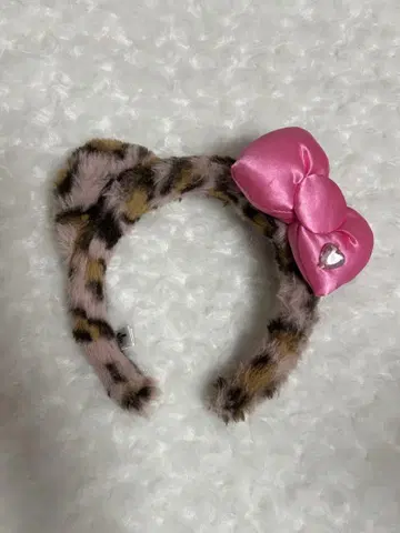 유니버셜 머리띠 키티 레오파드 무늬 핑크