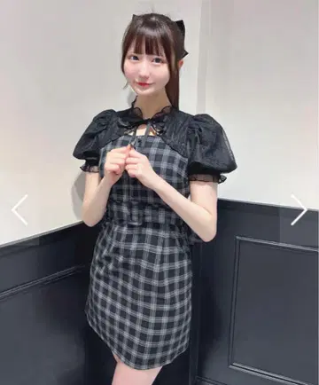 pium 레이스 케이프 벨트 미니 원피스