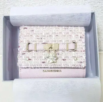 사만사 베가 트위드 벨트 비쥬 접이식 지갑