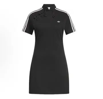 새상품 XS Adidas 반팔 원피스 여성용 블랙 KB6409