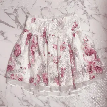 LIZLISA 꽃무늬 레이스 미니 스커트