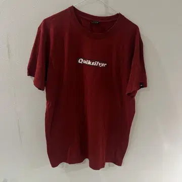 00s Quiksilver 빨간색 티셔츠 y2k 가로 타기
