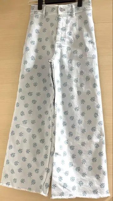 자라 꽃무늬 와이드 팬츠 34