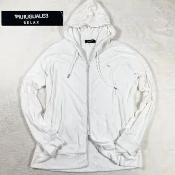 1PIU1UGUALE3 RELAX 후드티 2XL 화이트 큐빅