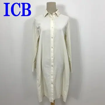 아이시비 셔츠 원피스 코듀로이 면 화이트 9 C2148