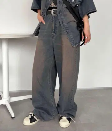 sedacle 빈티지 컬러 오버다이 데님 M