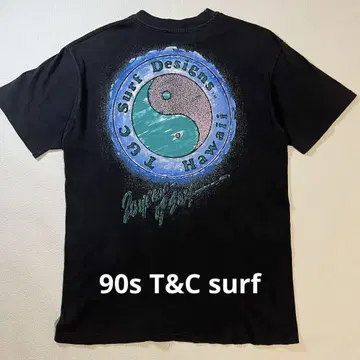 90s T&C surf 티셔츠 USA제 Hanes 20주년