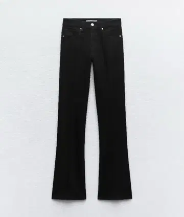 ZARA BOOTCUT CONTOUR 미드 라이즈 데님 팬츠 블랙