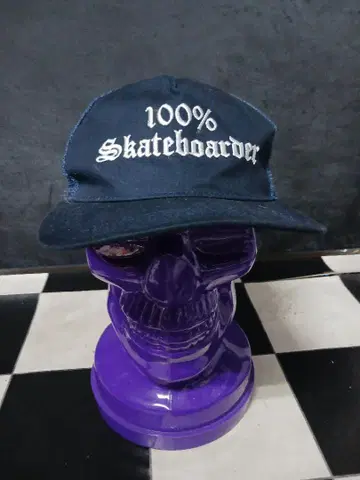 스케이트 펑크 100 % skateboarders 로고 자수 메쉬 캡