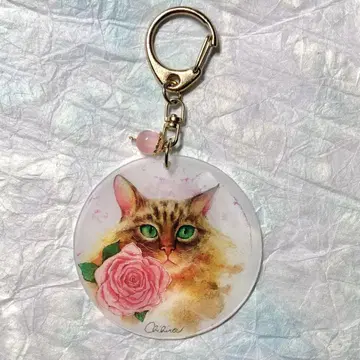 고양이 고양이 잡화 수채화 참 액세서리 키링 백참 cat