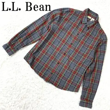 L.L. Bean 엘엘빈 체크 플란넬 셔츠 그레이 계열 S B9118