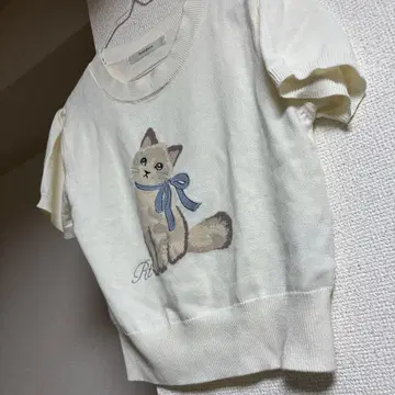 Rirandture 고양이 반팔 니트