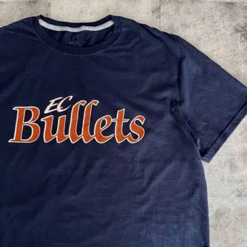 EC Bullets 로고 티셔츠 네이비 구제 의류 L 러셀 애슬레틱