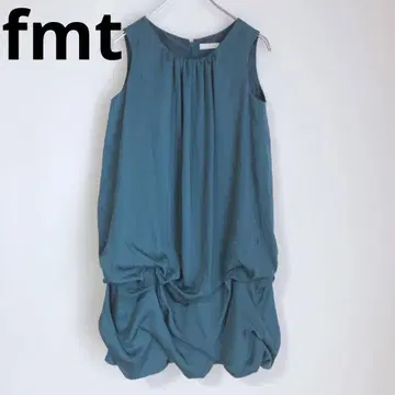 fmt 미니 길이 원피스 슬리브리스 원피스 튜닉 그린 M