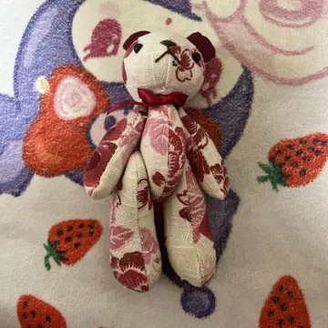 꽃무늬 곰 봉제 인형