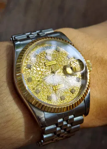 빈티지 자동 태엽 스위스 시계 36mm (Sandoz) 1991년 제작