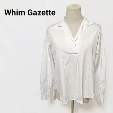 Whim Gazette 윔 가젯 스키퍼 셔츠 코튼 화이트 F 사이즈