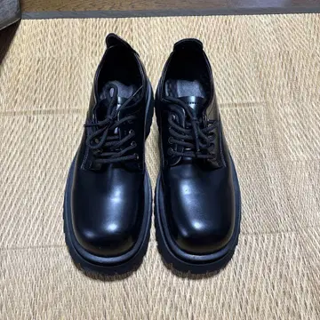블랙 통굽 드레스 신발