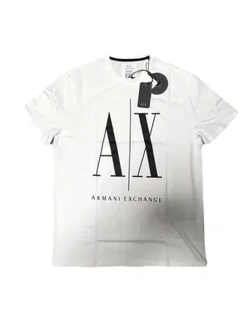Armani Exchange 화이트 티셔츠 아이콘 시리즈 사이즈 M