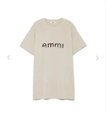 emmi 베이지 로고 티셔츠