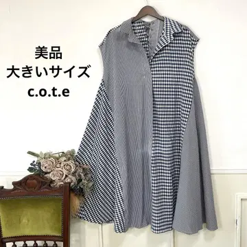 새상품급 빅 사이즈 c.o.t.e 깅엄 체크 원피스
