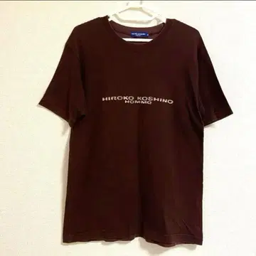 레트로 HIROKO KOSHINO 히로코코시노 자수 로고 반팔 티셔츠