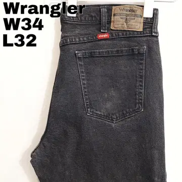 Wrangler 랭글러 W34 블랙 데님 하의 블랙 13406