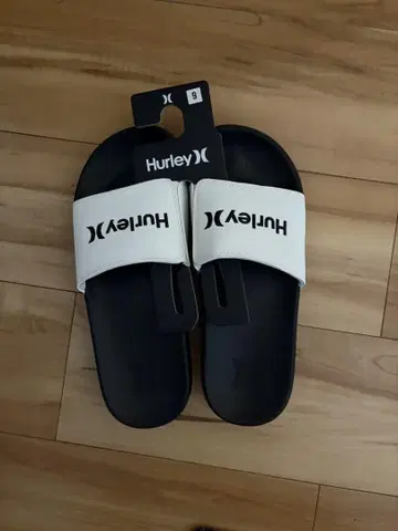 Hurley 비치 샌들 사이즈 9 화이트/블랙