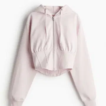 h&m 발레 코어 지퍼 후드티 핑크