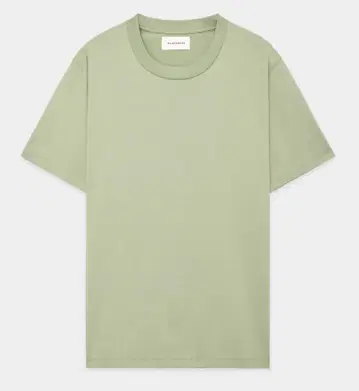 MARKAWARE GIZA80/3 천축 레귤러 핏 세이지 티셔츠