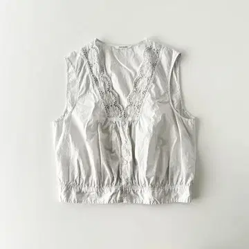 TOUJOURS 투주 린클 코튼 페이퍼 크로스 레이스 베스트
