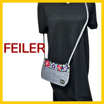 FEILER 자수 디자인 숄더백 그레이
