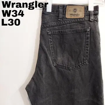 Wrangler 랭글러 W34 블랙 데님 하의 블랙 13407