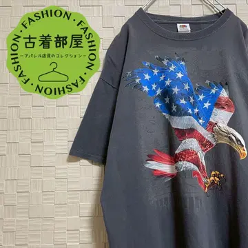 프룻 오브 더 룸 USA 모티브 티셔츠 독수리 성조기 자유의 여신 XL