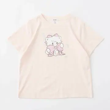 NICE CLAUP mikko 콜라보 프린트 티셔츠 핑크