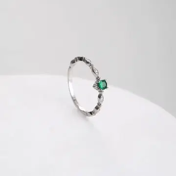 실버925 에메랄드 스톤 실버925 반지