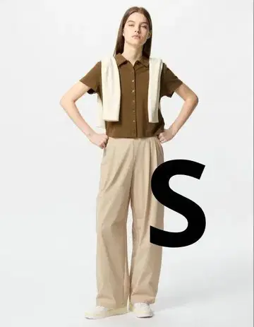 유니클로 유니클로 울트라 스트레치 액티브 와이드 팬츠 S 새상품