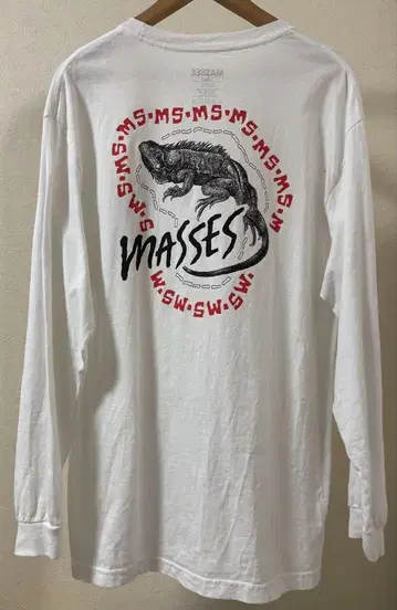 MASSES 마시스 긴팔 티셔츠 롱티 화이트 화이트 size L 긴팔